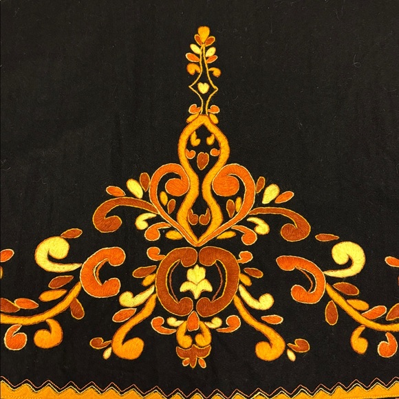 VTG H.Fabrikant One-of-Kind Embroidered Wool lined maxi skirt. Sz XS - Picture 5 of 7